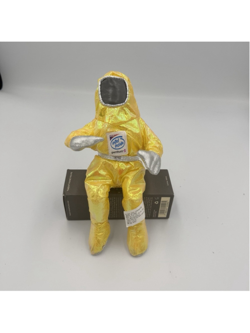 1997 Vintage Intel Space Man Yellow Bunny Suit Astronaut 8" Plush Pentium II